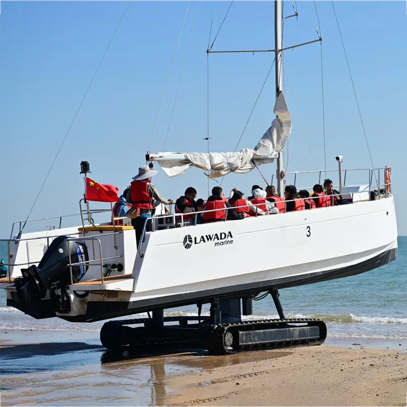 Amfaibus monohull sailboat